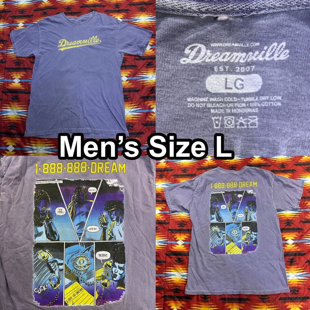 J. Cole Dreamville Purple T-Shirt Men’s Size Large Double Sided